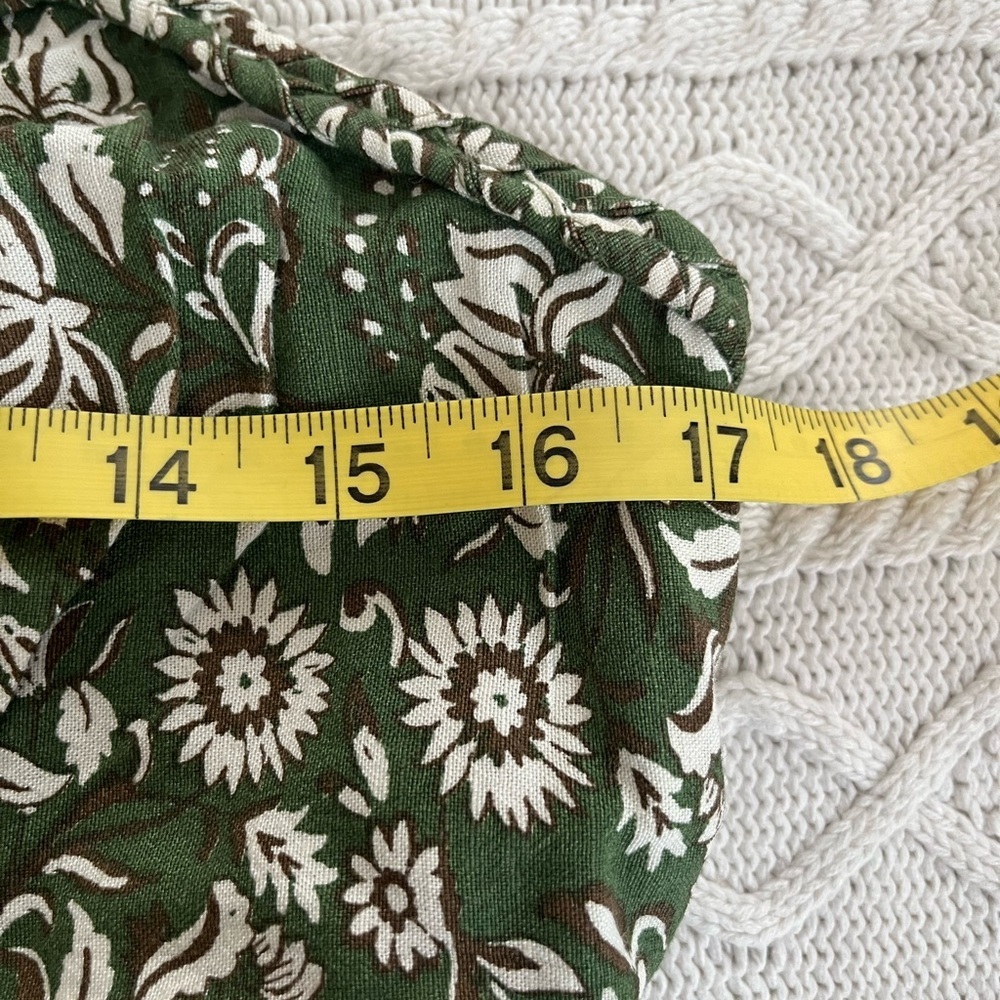 Sincerely Jules Olive Green Floral Dress Adjustable Straps, Lined Size Jrs. XL - Picture 13 of 16